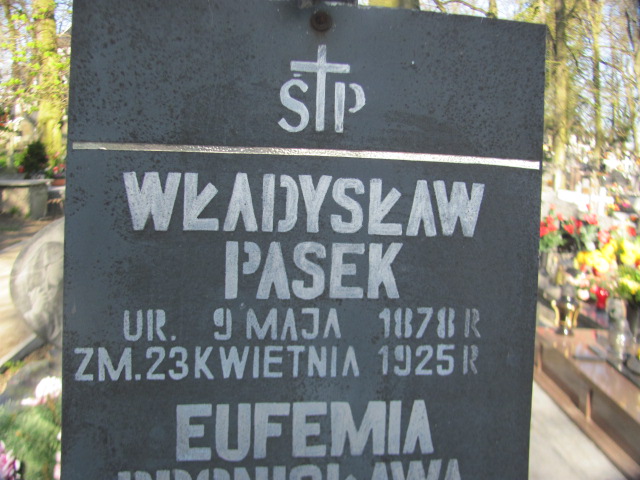 Eufemia Bronisława Pasek 1882 Nałęczów - Grobonet - Wyszukiwarka osób pochowanych