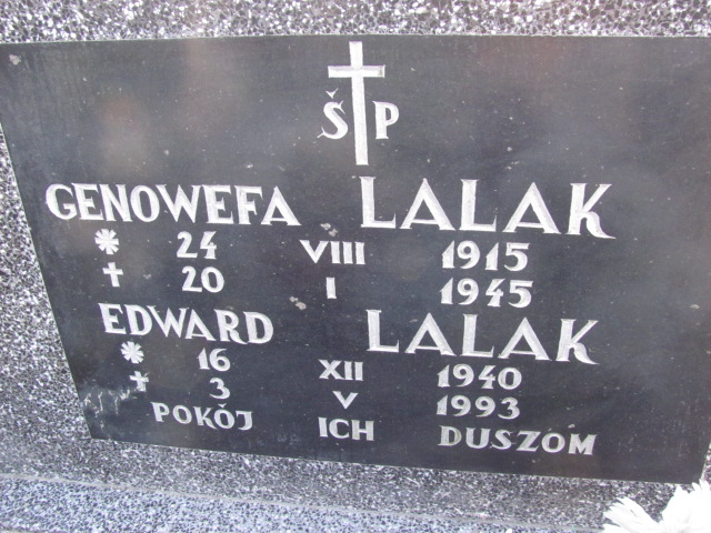 Edward Lalak 1940 Nałęczów - Grobonet - Wyszukiwarka osób pochowanych